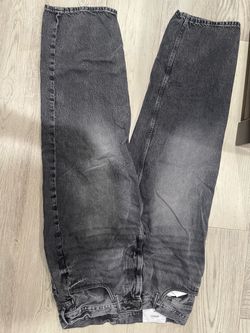 Baggy Washed Black Denim Jeans