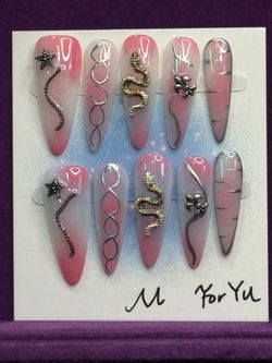 Handmade Press-On Nails Set of 10