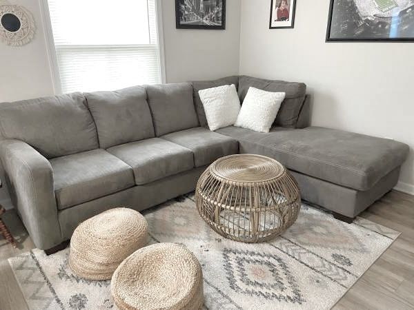 Modern Gray Zella 2pc Sectional Sofa from Ashley Furniture