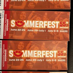 4 Summerfest Tickets 