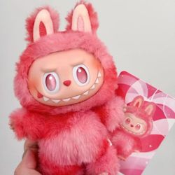 POP MART THE MONSTERS Vinyl Plush Pendant Labubu3.0 Front High Energy Series - Love