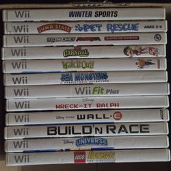 12 Nintendo Wii Video Game Lot Wreck It Ralph Carnival games And More