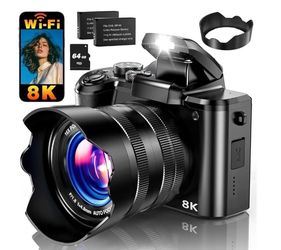Cámara Digital 8K WiFi 88MP NUEVA 🔥 Incluye 2 baterías + SD 64GB + Accesorios