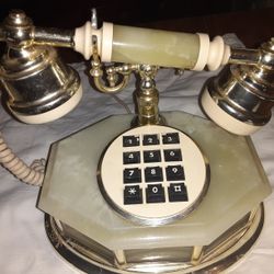 Vintage Italian Marble Telephone 