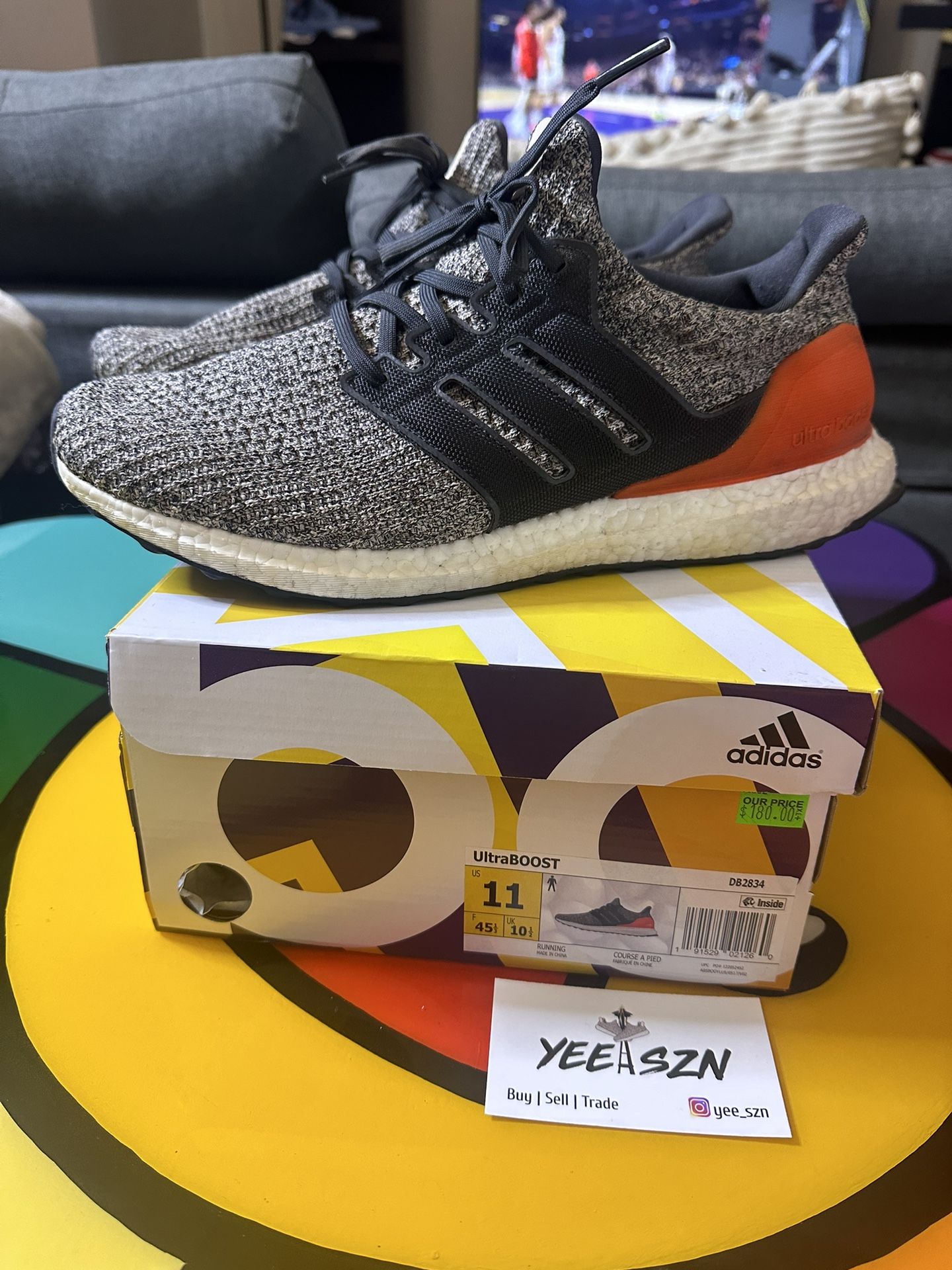 Adidas Ultraboost 4.0 Dna Grey Size 11 Used