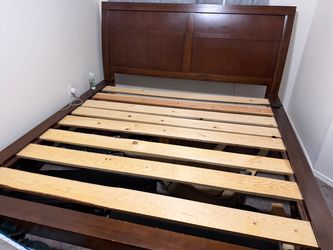 King size bed frame with headboard