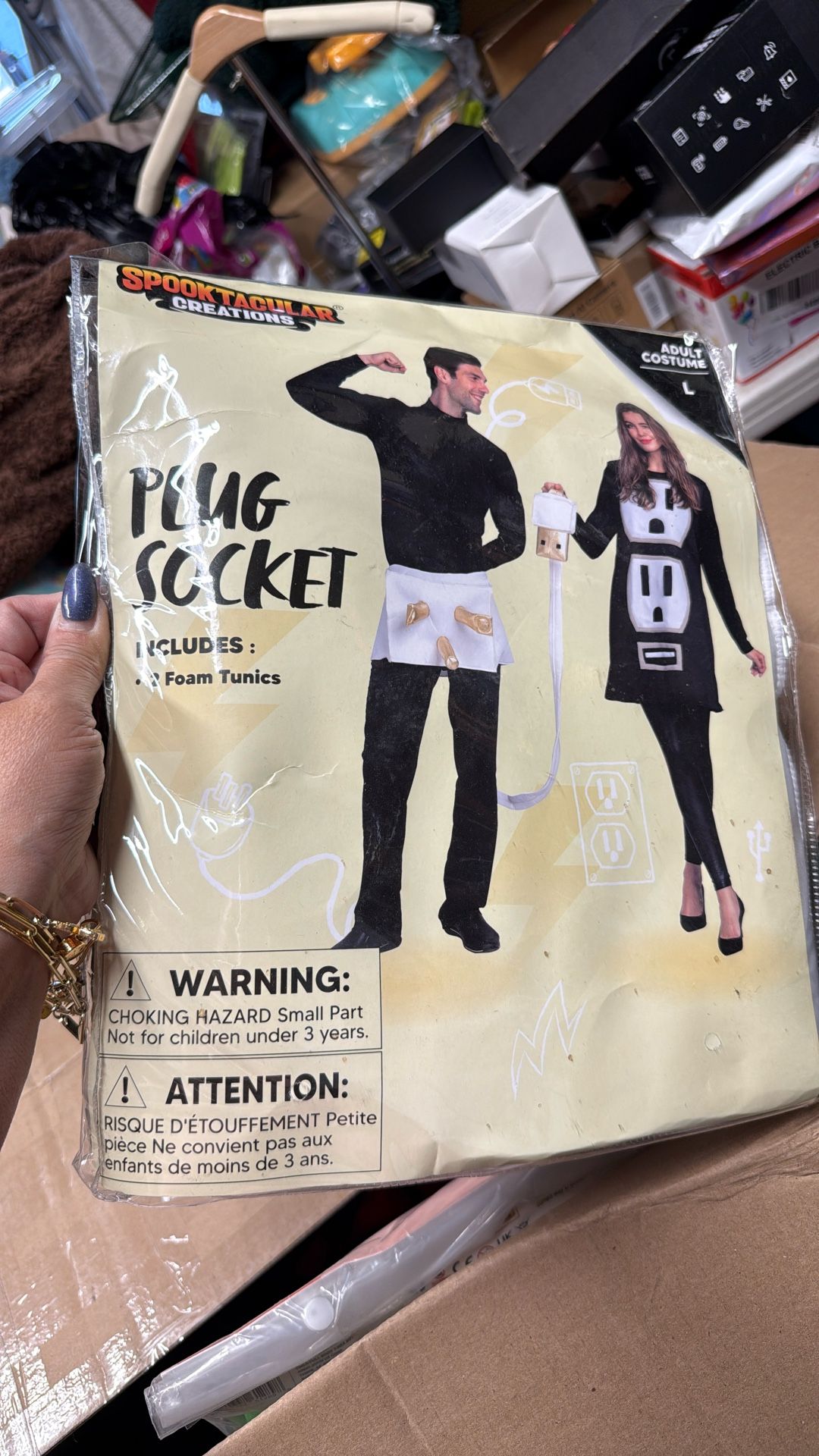 Plug socket includes two foam tunics size large
