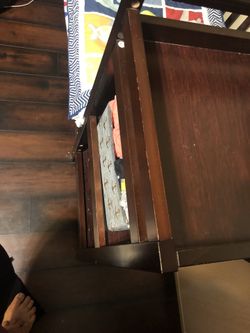 Convertible Crib with changing table. I have the front board also (not picture). $80 if you pic up