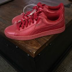 Puma Red Basket Shoes