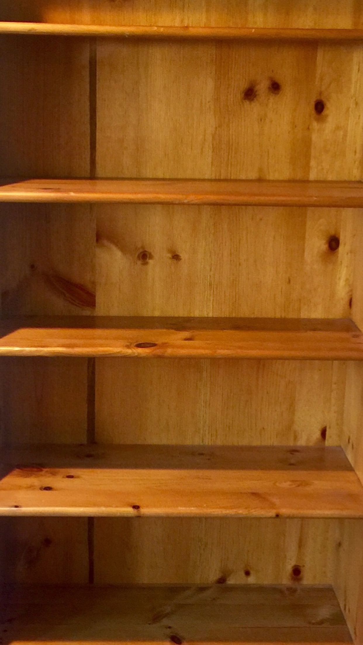 Handcrafted Solid Pine 80-Inch Tall Stepback Bookcase with 6 Shelves