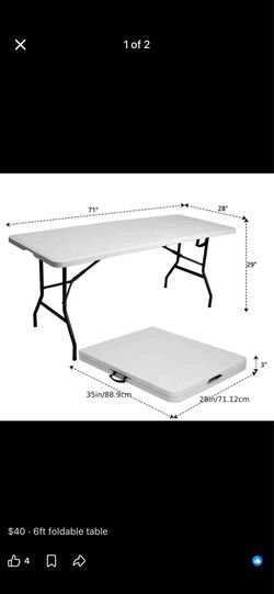 6ft table folding New in Box