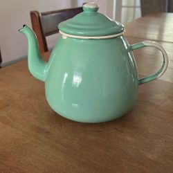 Enamel Tea Pot Vintage 