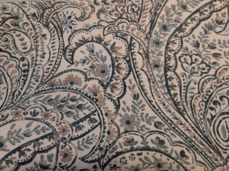 Fabric Tablecloth Blue White Paisley Design 60"x70"
