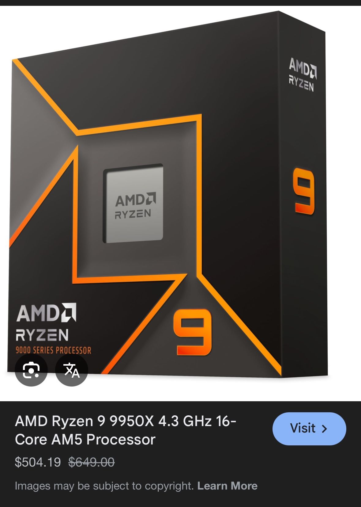 Used 9950x CPU