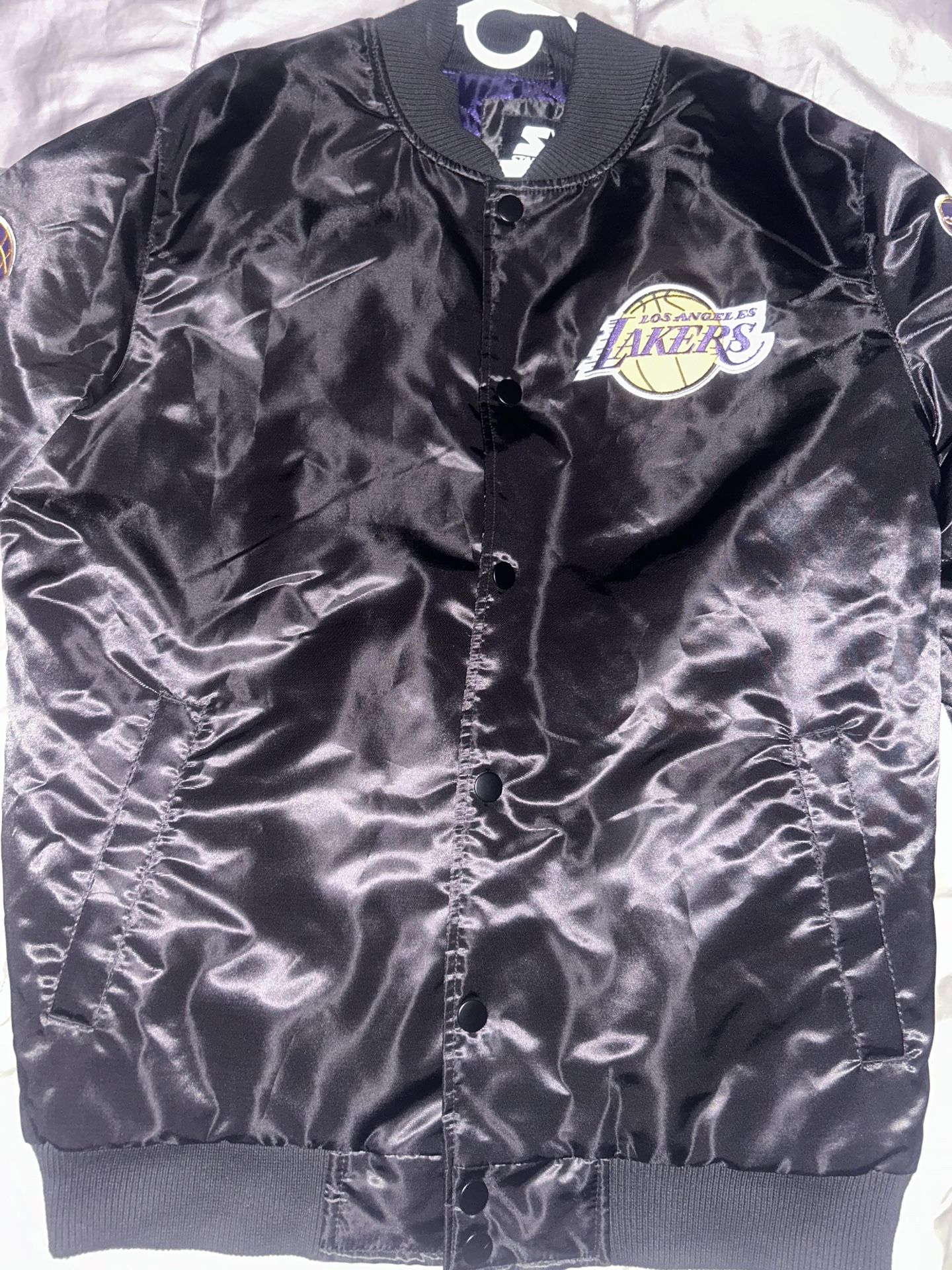 Lightly Used Button Up Starter LA LAKER Jacket Size Large