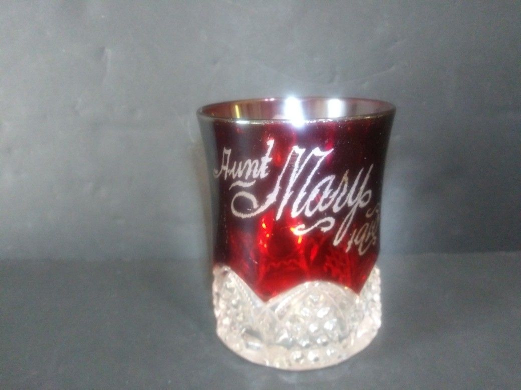 1910 Antique EAPG Ruby Flash Glass