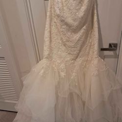 Off White Wedding Dress with train