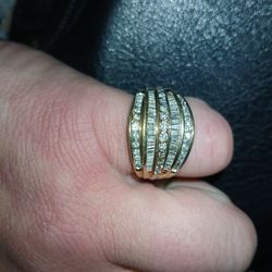 Antique Diamond 14 K Gold Ring