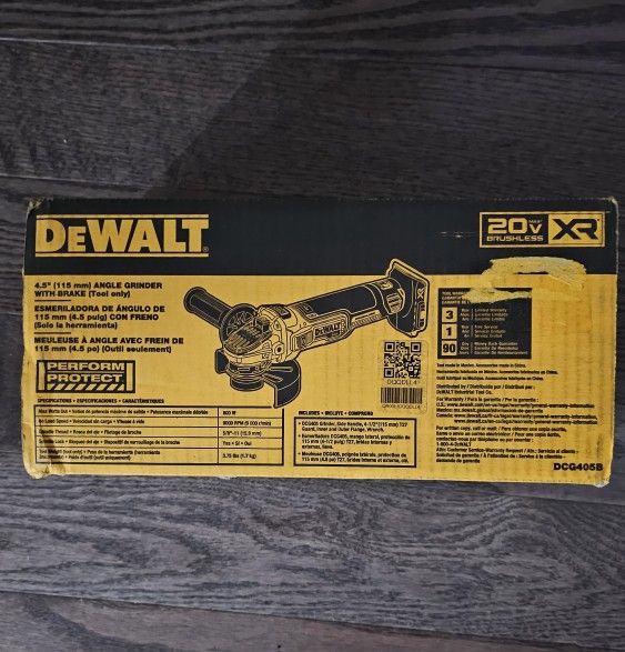 DEWALT
20V MAX XR Cordless Brushless 4.5 in. Slide Switch Small Angle Grinder with Kickback Brake (Tool Only)