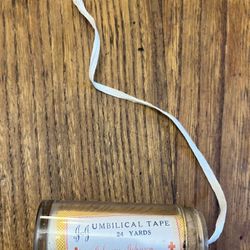 Vintage Johnson & Johnson Umbilical Tape In Jar