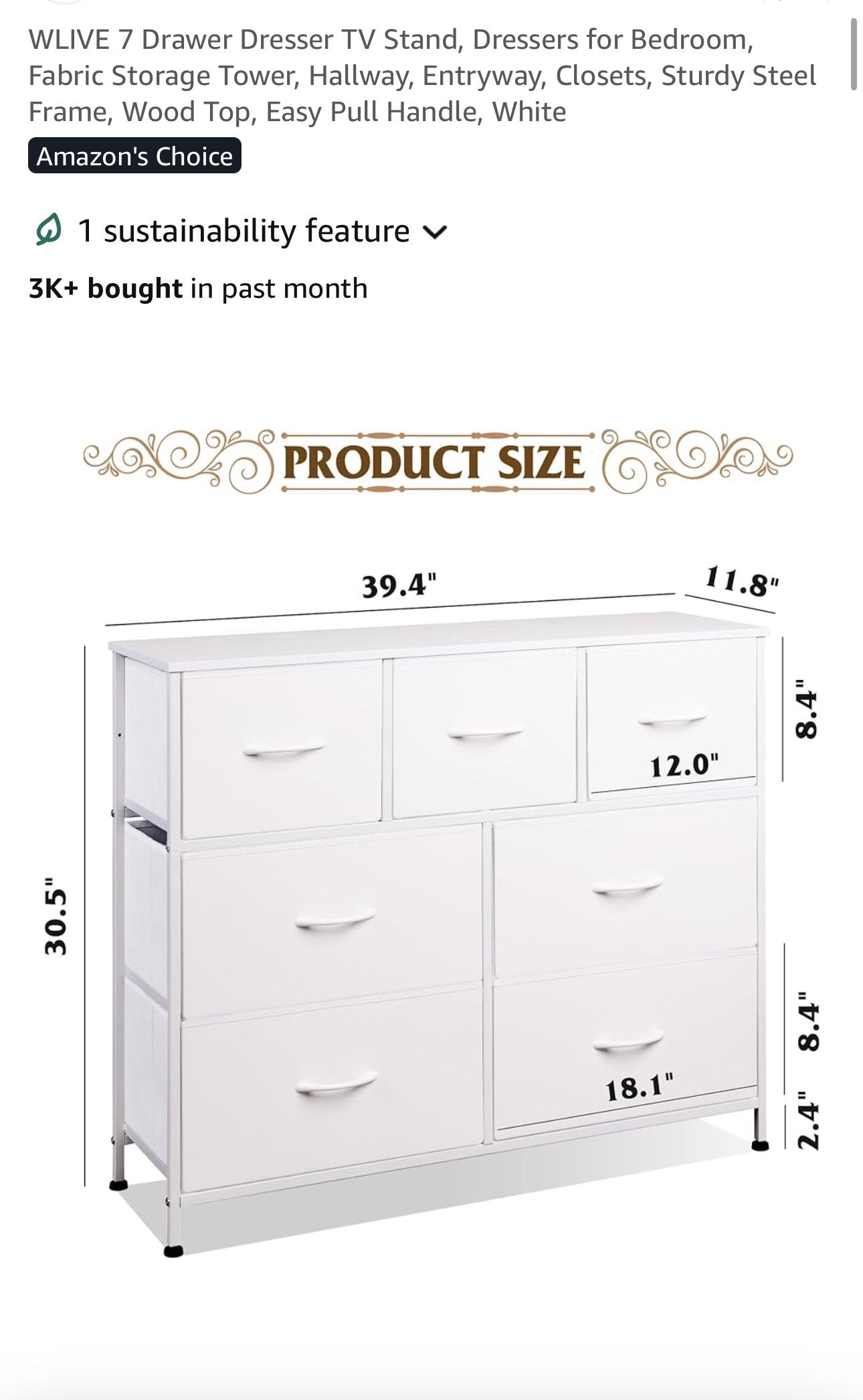 white 7 drawer dresser
