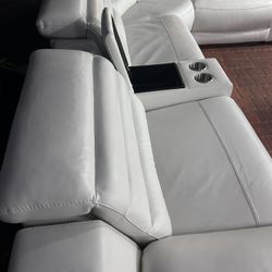 SECTIONAL GENUINE LEATHER RECLINER ELECTRIC ⚡️✅💥🚛