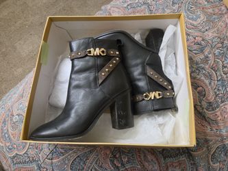 Michael Kors Black Leather Ankle Boots