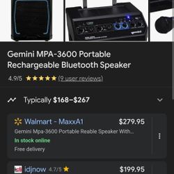 Gemini Speaker Bluetooth