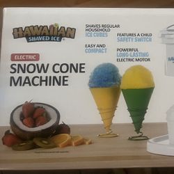 Hawaiian Shaved Ice. Snow Cone Machine