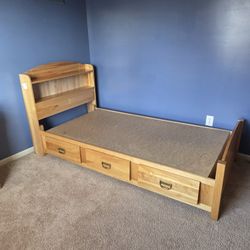 Twin Bed Frame With Storage Drawers