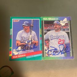 Kirk Gibson Signed Cards