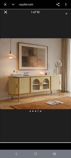 Modern Sideboard Cabinet with Gold Legs