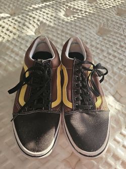 Vans Old Skool Brown Black Mustard Skate Sneakers Shoes Size 11