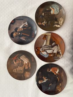 5 Norman Rockwell Plates: The Heritage Collection with COA ($30)