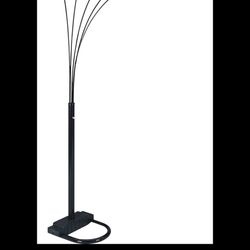 ORE International 6962BK 5 Arm Arch Floor Lamp, Metal, Black