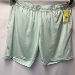 NWT Mens All In Motion Mint Green Training Athletic Shorts Size XXL 