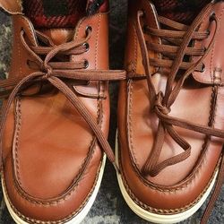 Louis Vuitton Distressed Lumberjack Brown Leather Tweed Boots Size 10 1/2  