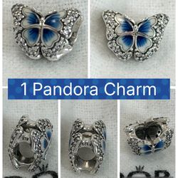 1 Pandora Sparkling Blue Butterfly Charm