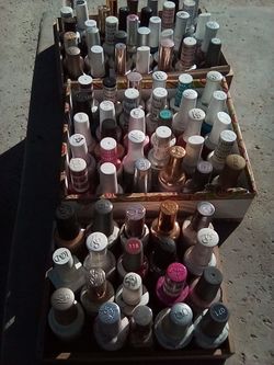 Large Lot (80) of Nail Polish Bottles