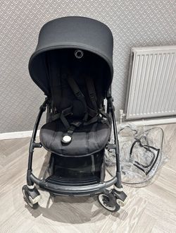 Bugaboo Bee 5 Pram Black Lightweight Pushchair / Stroller NO RAINCOVER/ ORGANISER
