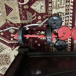Dumbbells, Curl Bar, Tricep Bar