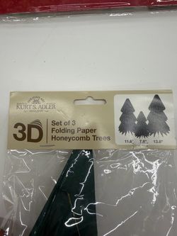 Kurt Adler Paper Honeycomb Trees