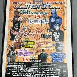 Wrestling Poster Autographed WWF/WWE/NWO