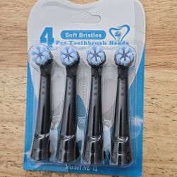 Soft Toothbrush Heads for IO Electric Toothbrush - Model YE-i1- 4 Count.