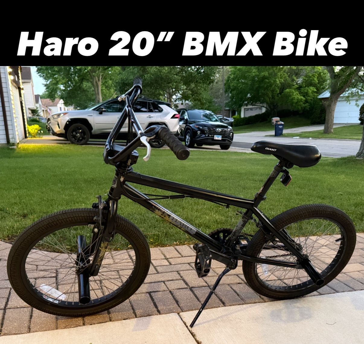 Haro 20β Professional BMX Bike Black Freestyle Pro Bicycle Pegs Shredder Downtown New Grips Great Breaks Giant Seat Aluminum Steel Alloy e-Bike ebike