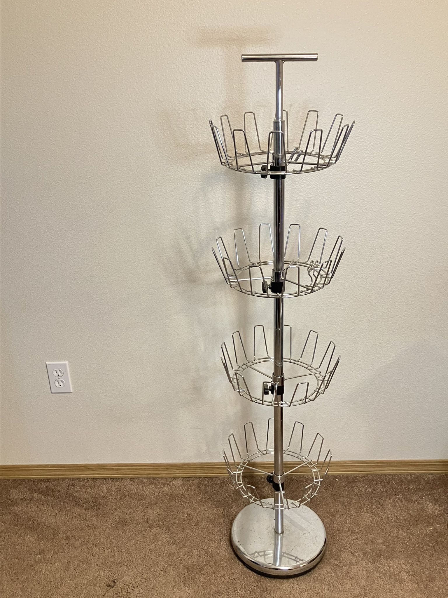 4 Tier Rotating Shoe Tree Display Organizer