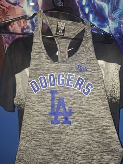 DODGERS pink. Work out top.