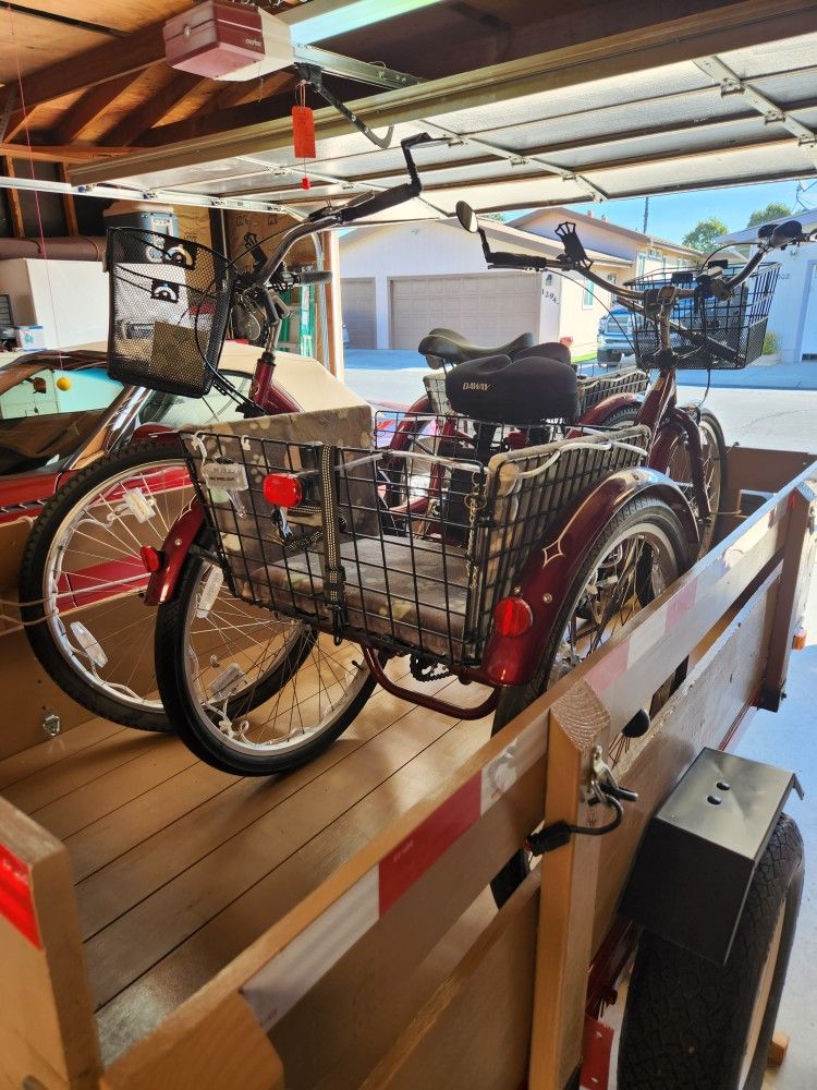 Two Schwinn Three Wheel Bikes 
