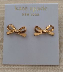 Kate Spade Gold Tone Bow Earrings