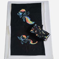 Vintage My Little Pony Fabric Panels with Coordinated Fabric